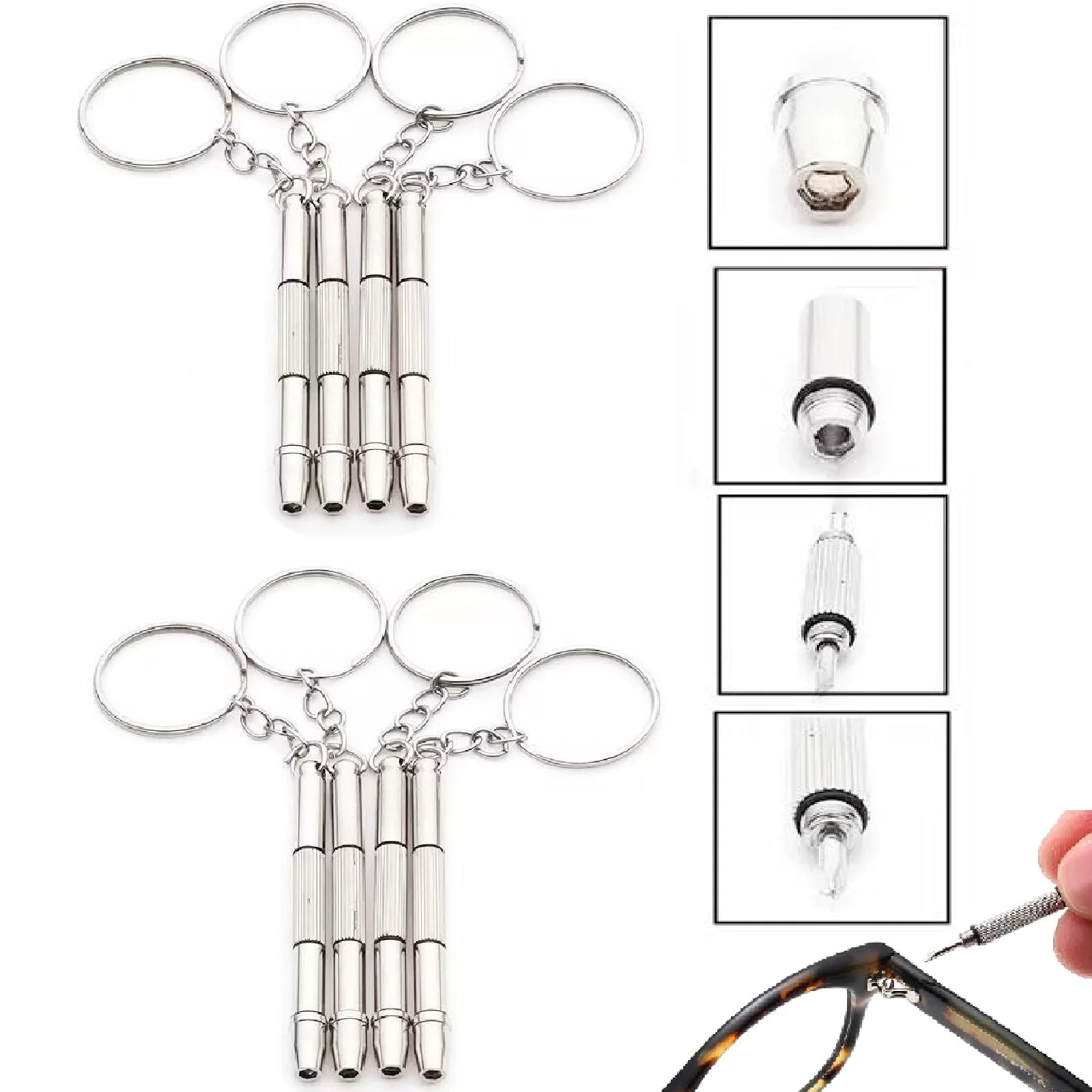 Набор отверток с кольцом Stainless Steel для ремонта очков 8 шт., фото №1