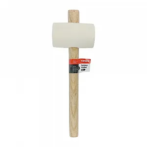 Резиновый молоток TIMCO 468270 16 oz рукоятка из ясеня белый synthetic.ua - Фото 1