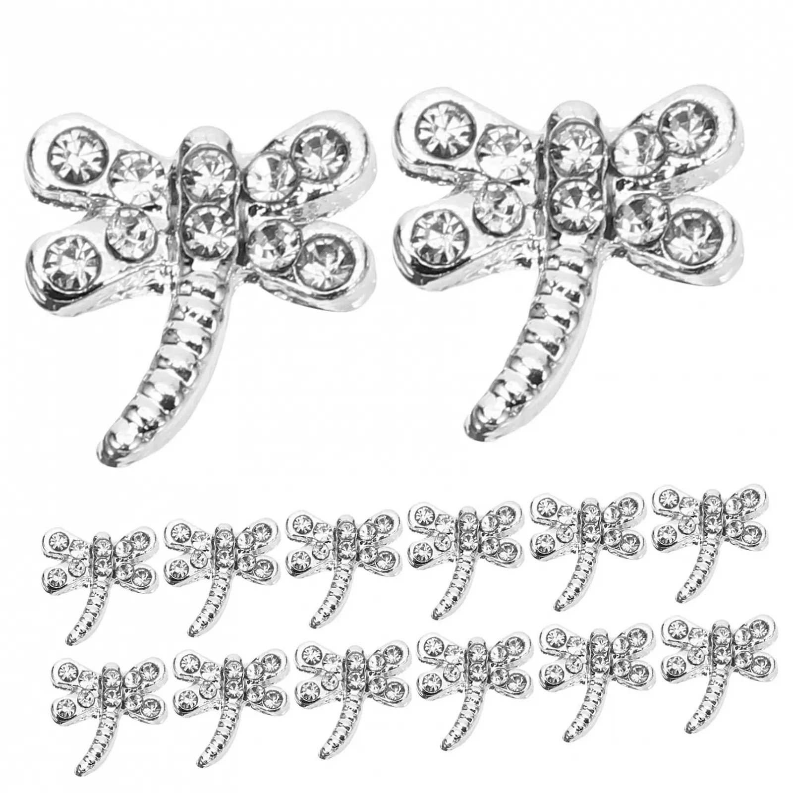 Підвіски для нігтів Healeved, 80 шт, золоті, у формі бабки, прикраси для манікюру, фото №3