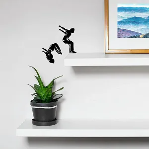 Наклейка на стіну Паркур Вінілова 150 x 150 мм synthetic.ua - Фото 1