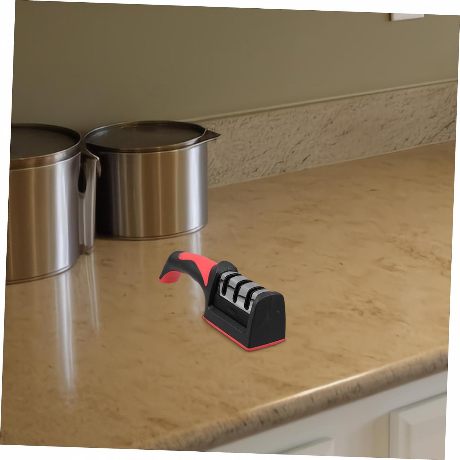 Точилка для ножей Cabilock Мини Портативная Ручная Черная Нержавеющая сталь, фото №4