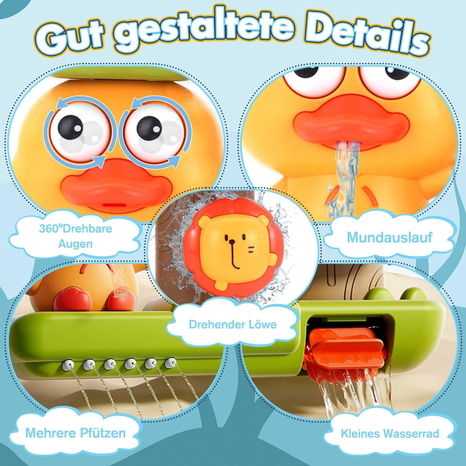 Игрушка для ванны Meafeng Утки и Львы Игрушка для бассейна для детей, фото №3