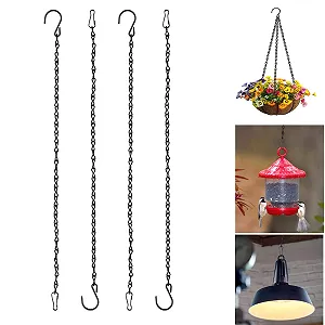 Ланцюги для підвішування DGN набір з 4 шт. металеві чорні 50 см - Фото 1