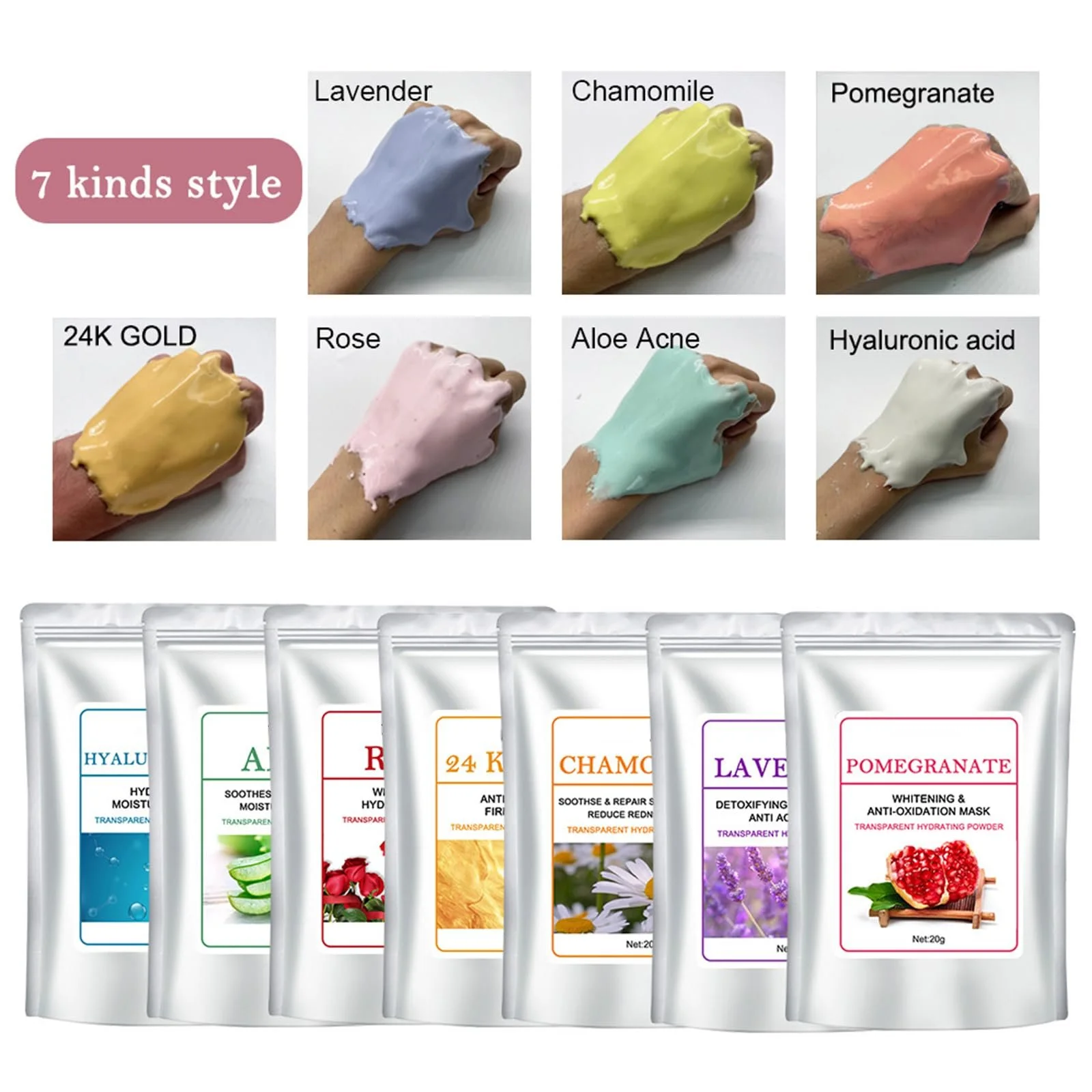 Маска Eazerom 05 Jelly Mask Powder для ухода за лицом, маска-пленка, для очищения лица, натуральная косметика, спа-качество, для всех типов кожи, 6 шт, фото №4