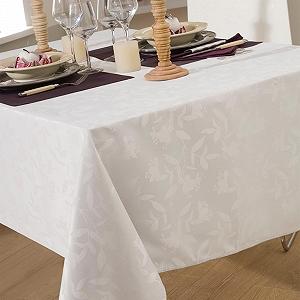 Скатертина Calitex Ombra Дамаст Біла 150 x 350 см synthetic.ua - Фото 1