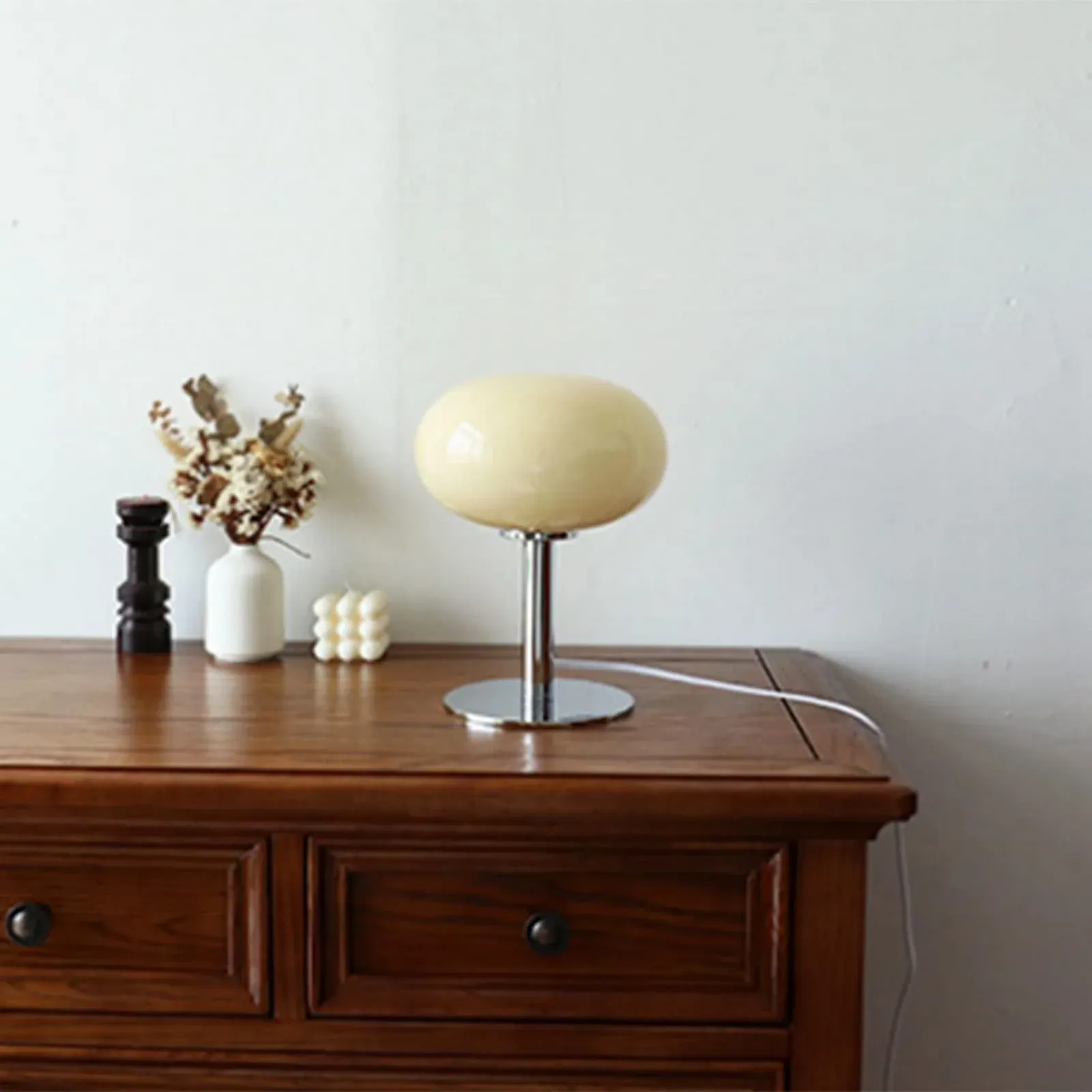 Настільна лампа Egg Cake Glass Beige, фото №9