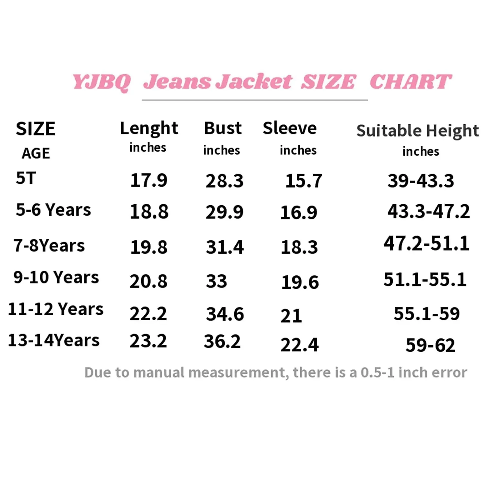 Джинсова куртка YJBQ для дівчат та хлопчиків, фото №8