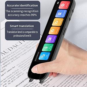 Ручка для читання для дислексиків, 112 мов Smart Pen Scanner Text-to-Speech пристрій з екраном 3.71 дюйма, портативний перекладач для бізнесу, студентів, дорослих, мандрівників synthetic.ua - Фото 1