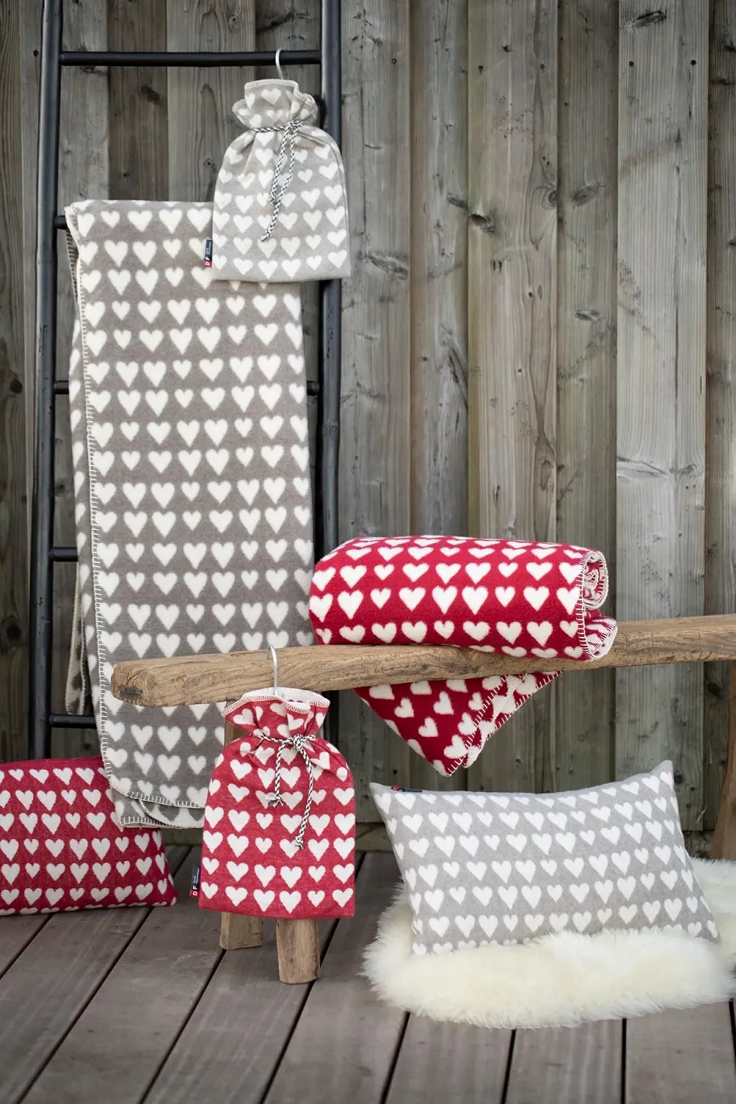 Одеяло David Fussenegger Hearts 150 x 200 см Бордовый, фото №6