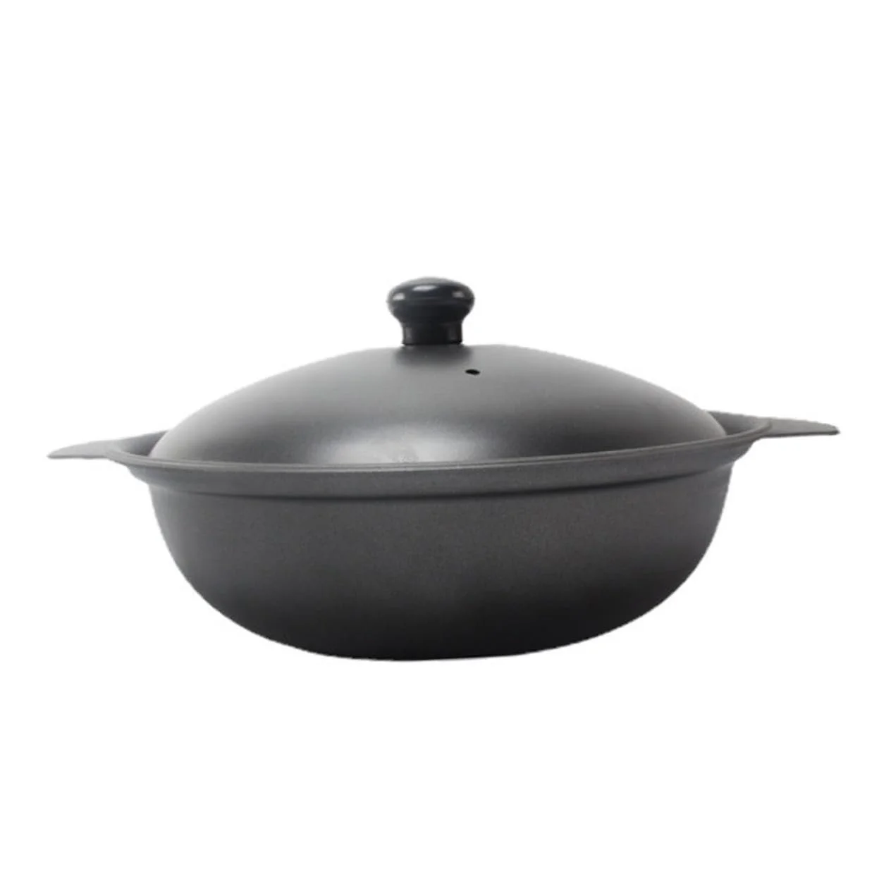 Каструля чавунна з кришкою термостійка 20 см, фото №1