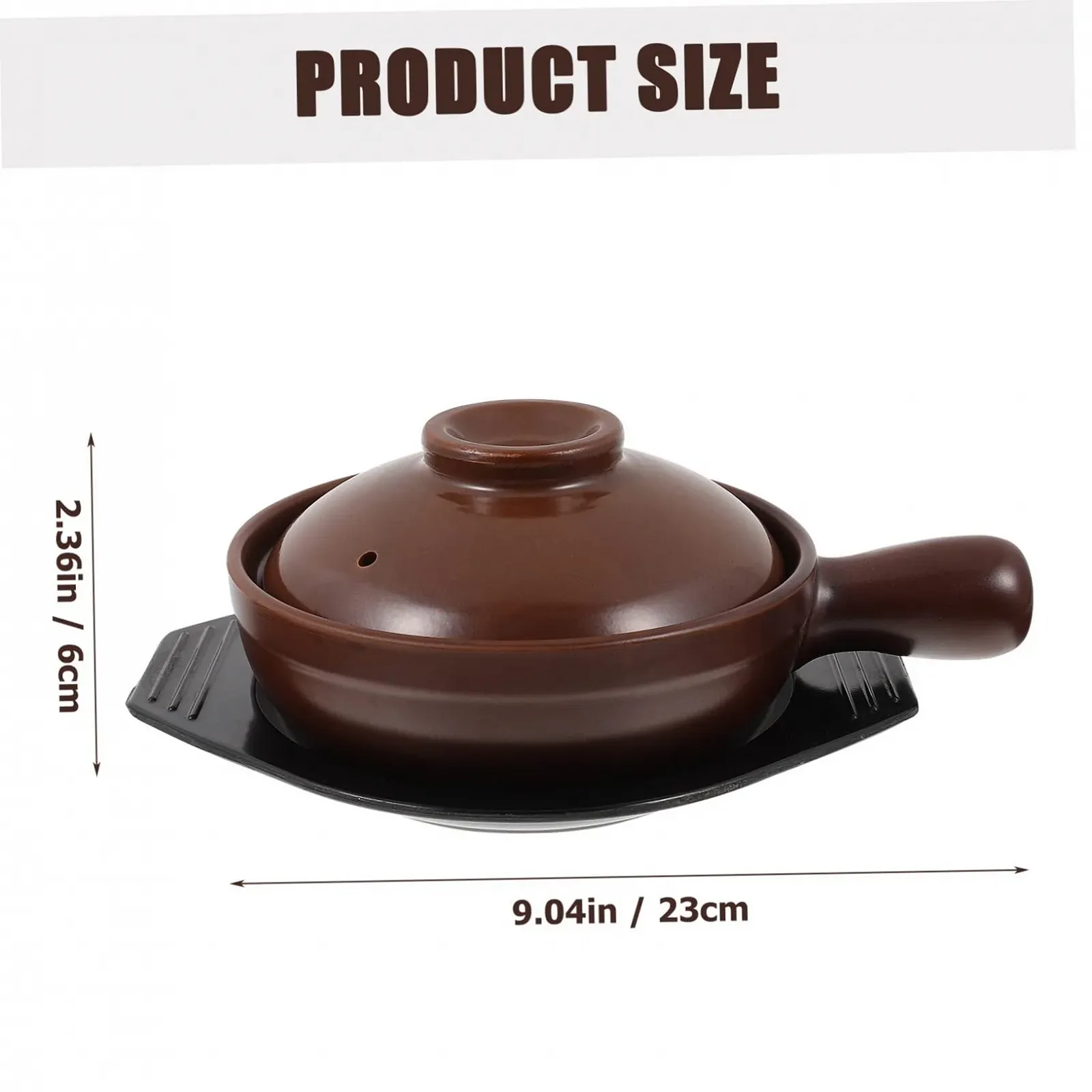 Керамічний Ківш для супу жаростійкий з ручкою та кришкою, фото №2