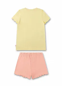 Пижама Sanetta для девочек Короткая Желтая synthetic.ua - Фото 1