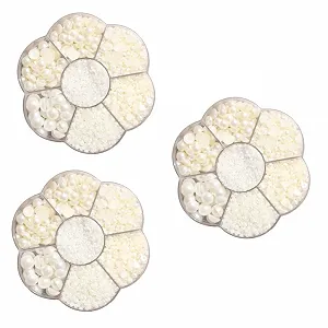 Напівкруглі намистини Lurrose 16800 штштучні перлини, плоскі - Фото 1