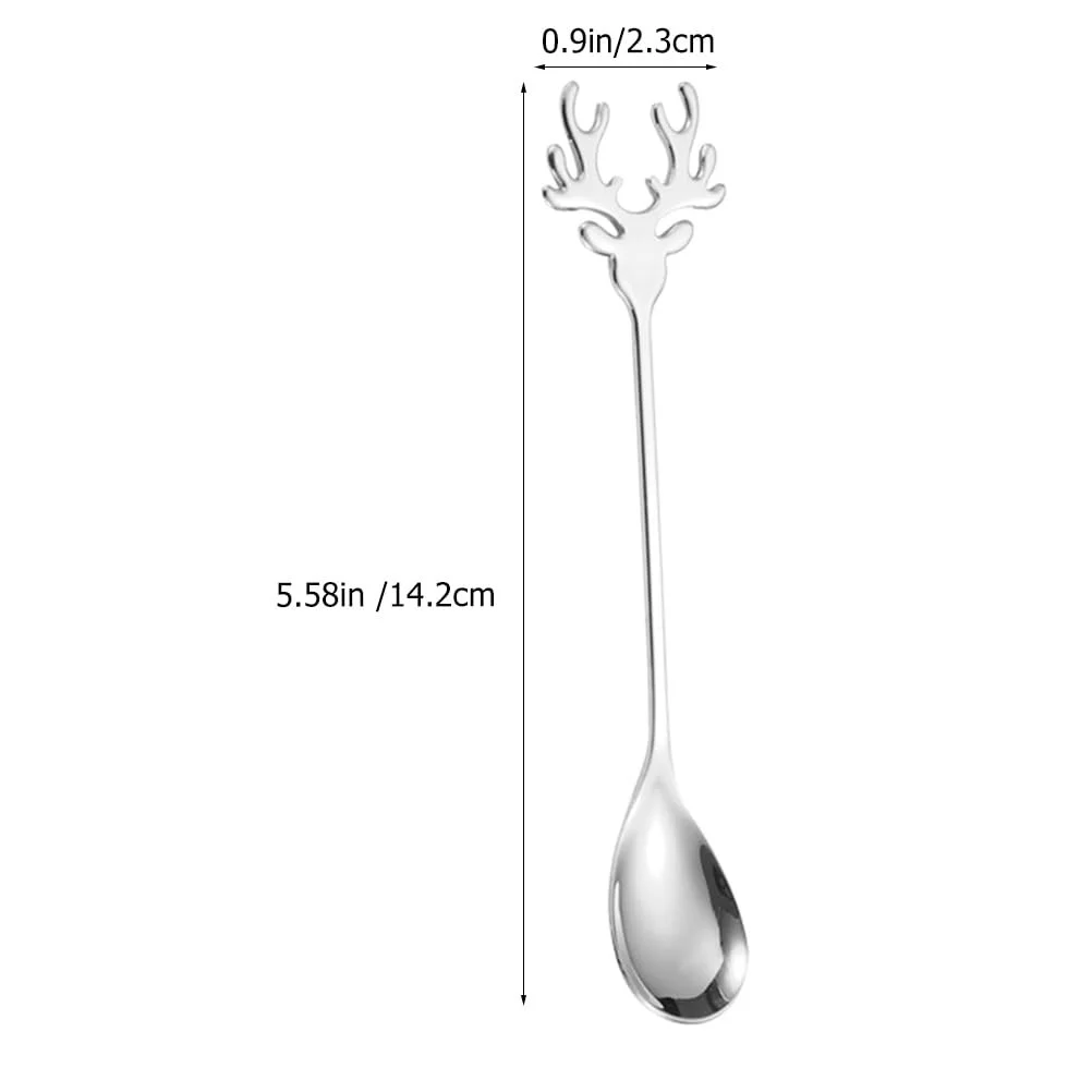 Ложка BESTonZON Олень Мультяшний 12 шт. Нержавіюча сталь, фото №2