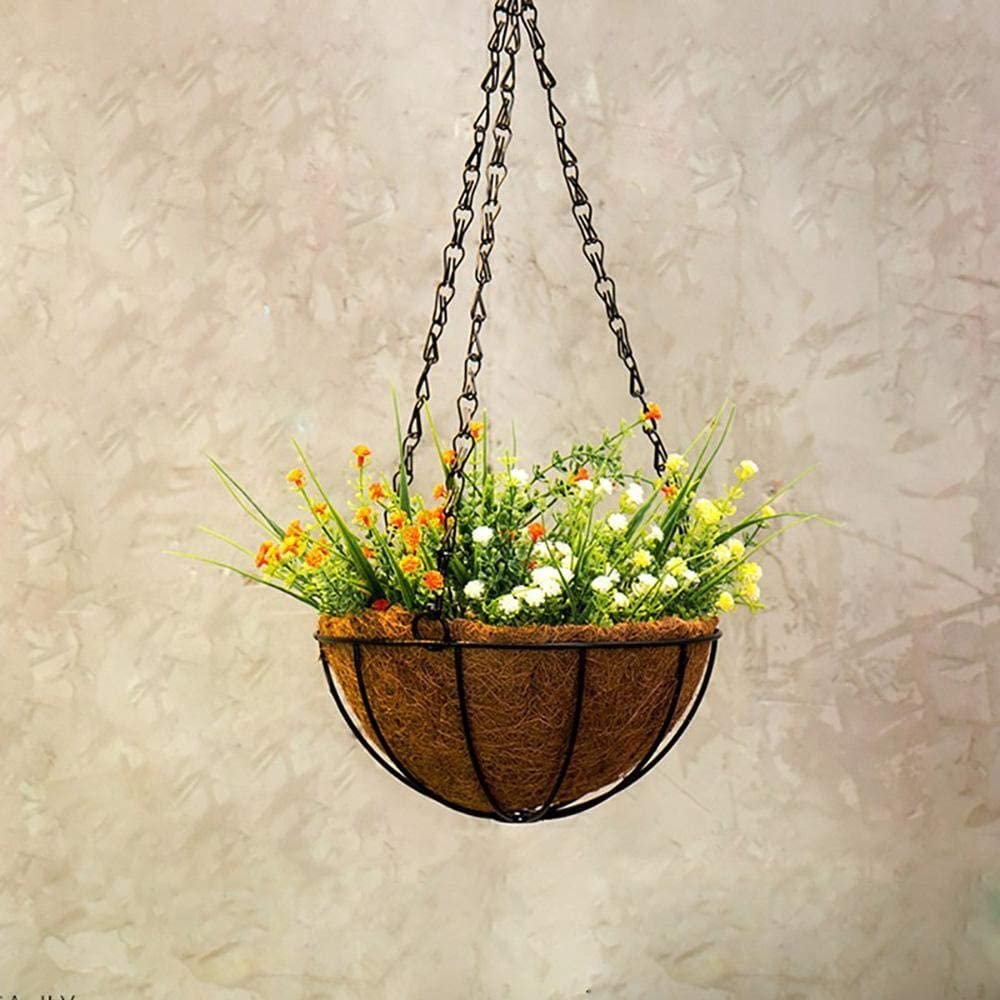 Підвісний кошик металевий з кокосовим вкладишем, 10 дюймів, фото №5