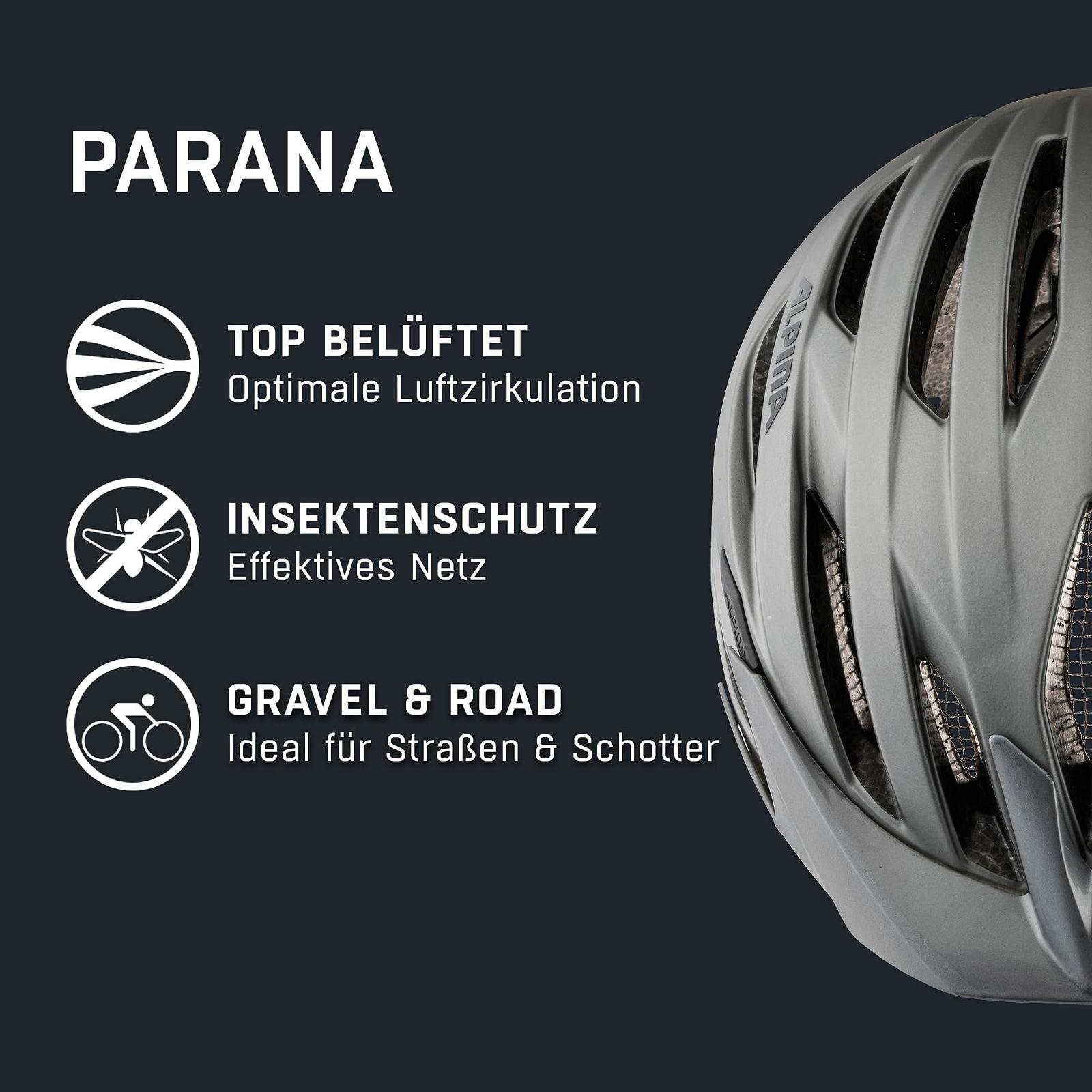 Шлем велосипедный Touring ALPINA Parana Легкий, индивидуально регулируемый с сеткой от насекомых для взрослых, фото №2