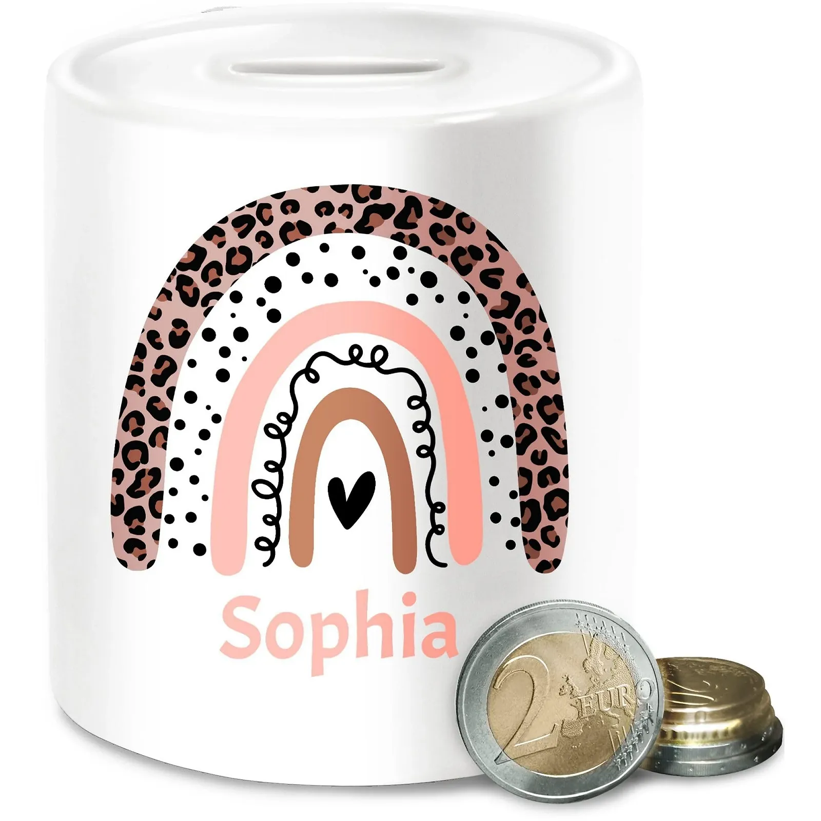 Скарбничка Boho Rainbow Leo керамічна, фото №1