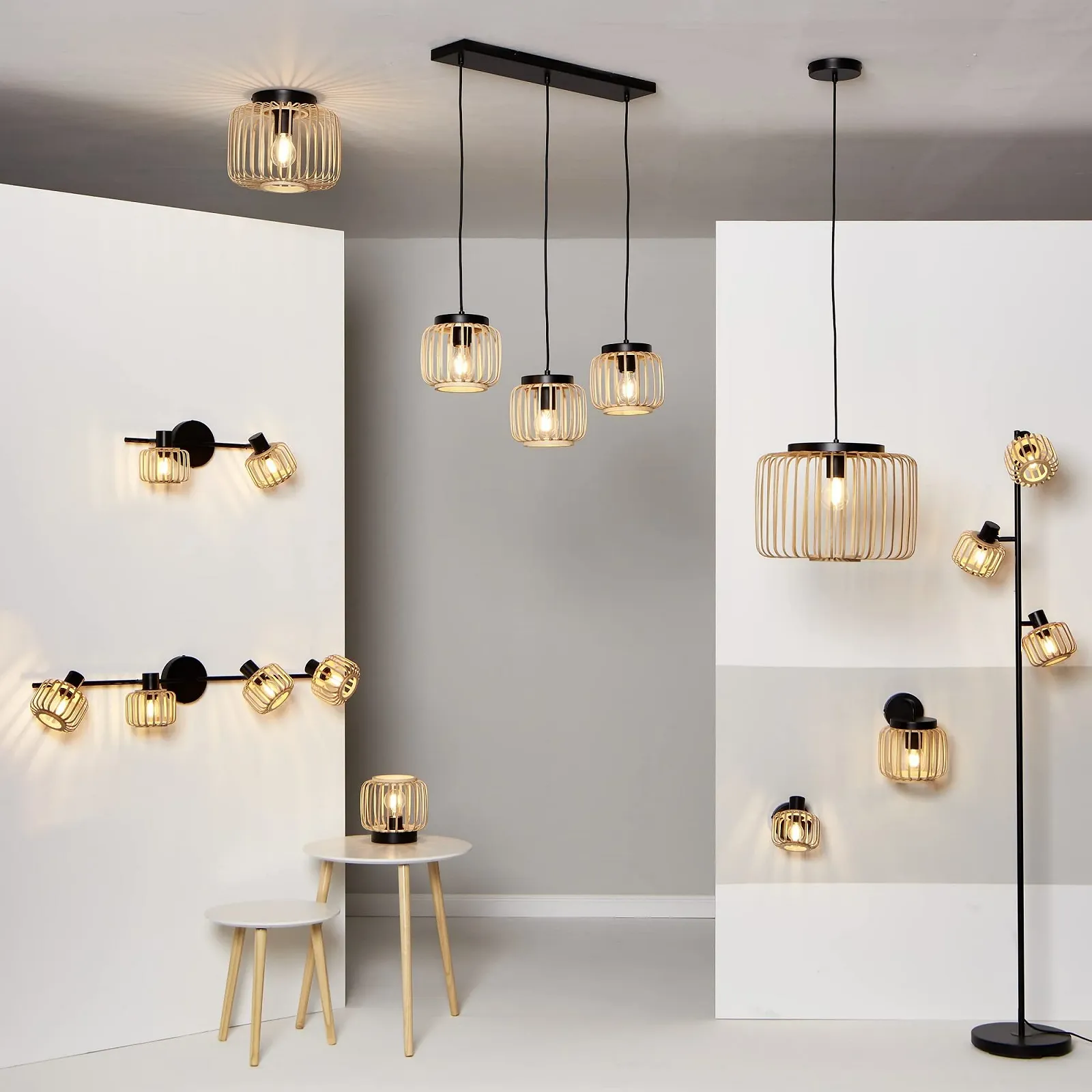 Настільна лампа INSPIRE Pecan 1 x E27 40 Вт 18 см Bamboo Чорний, фото №8