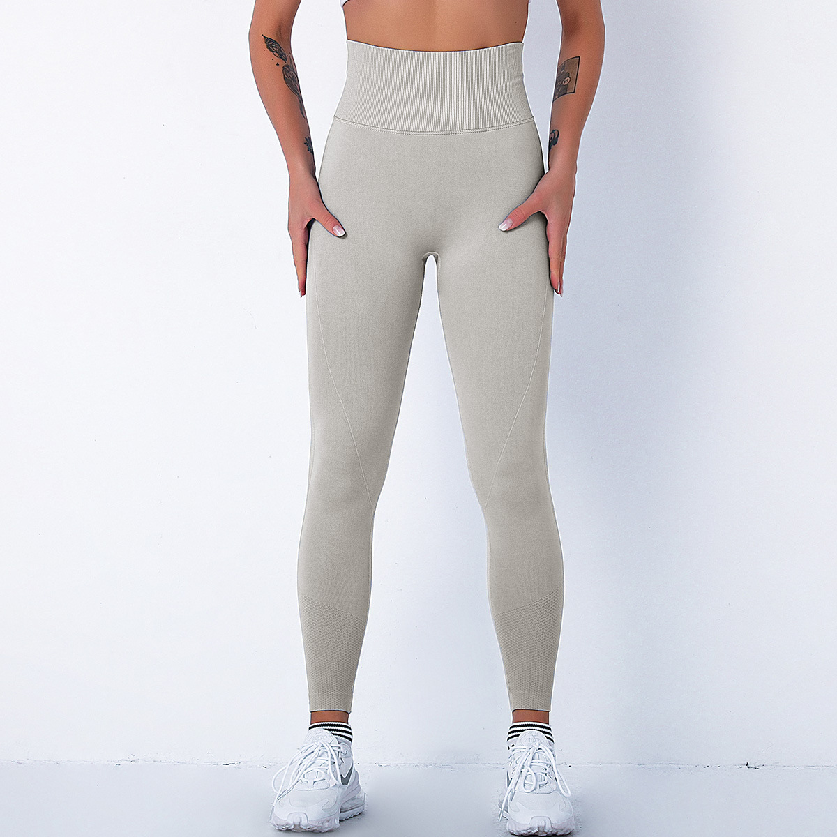 Леггинсы женские спортивные 10923 S серые, фото №1