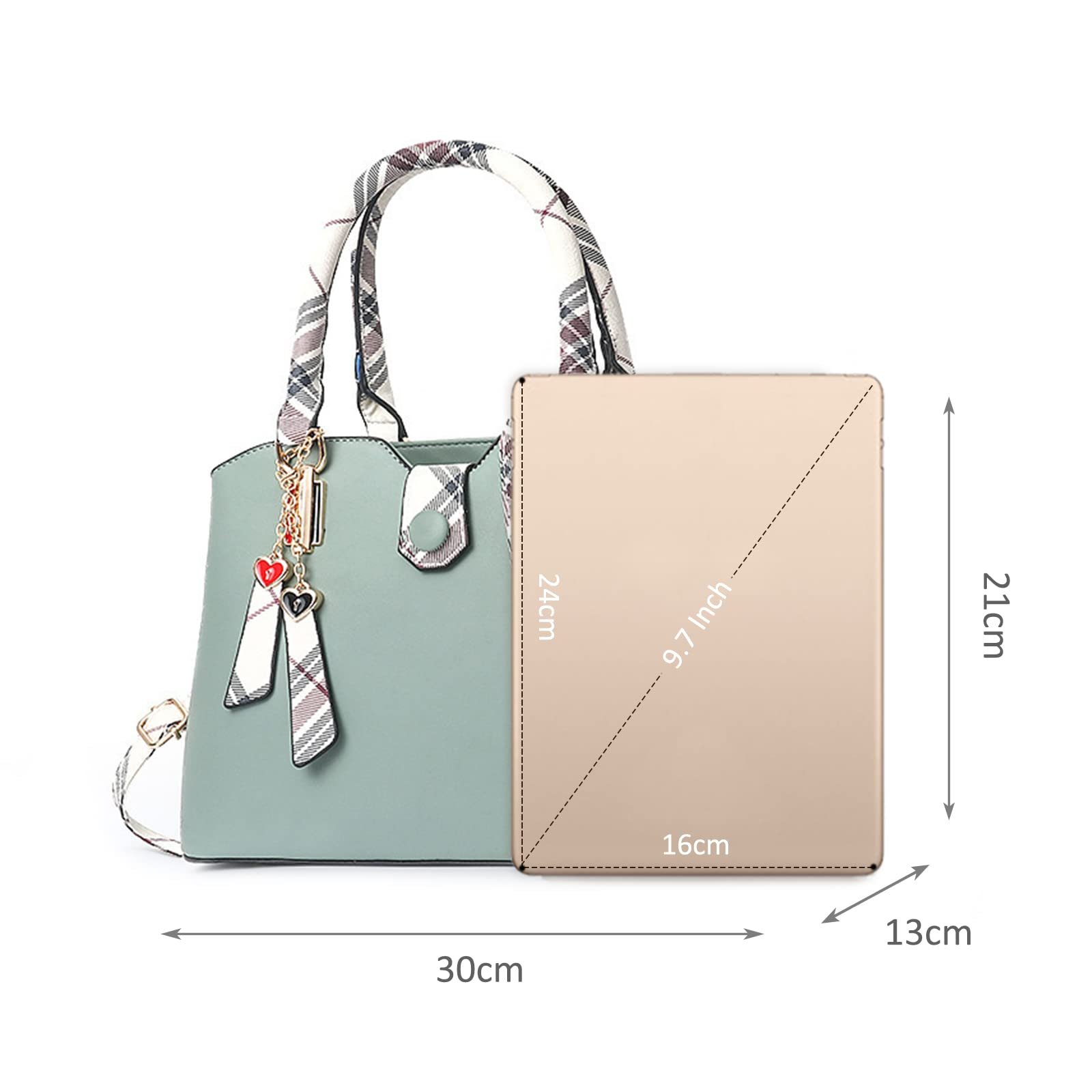 Сумка с ручками NICOLE & DORIS Элегантная Женская Сумка с Цветными Полосками Женская Сумка PU Кожа Дизайнерская Сумка-тоут Среднего Размера, фото №6