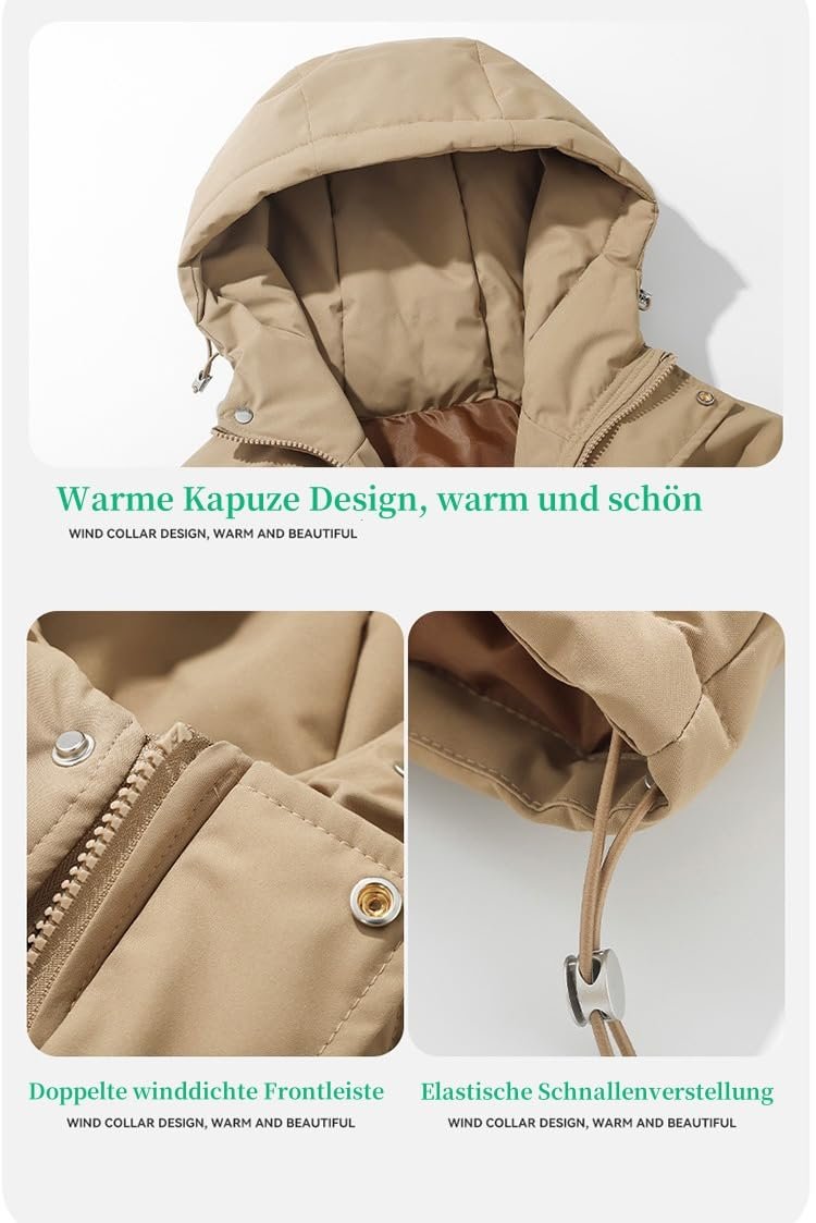 Куртка з капюшоном MEIION Зимова Утеплена Жіноча Класичний Дизайн, фото №2