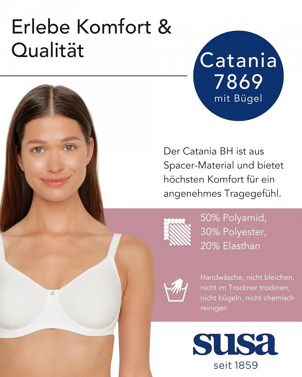 Бюстгальтер-футболка Susa Catania 7869 спейсер на кісточках, фото №4 Бюстгальтер-футболка Susa Catania 7869 спейсер на кісточках, фото №4