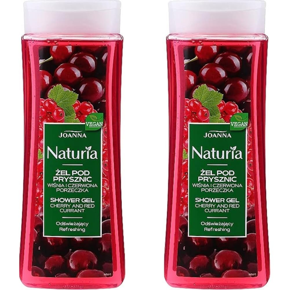 Гель для душу JOANNA Naturia з екстрактом вишні та червоної смородини 300 мл (упаковка з 2 шт.), фото №1 Гель для душу JOANNA Naturia з екстрактом вишні та червоної смородини 300 мл (упаковка з 2 шт.), фото №1