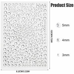 Стразы Круглые Серебристые 3/4/5 мм 646 шт synthetic.ua - Фото 1