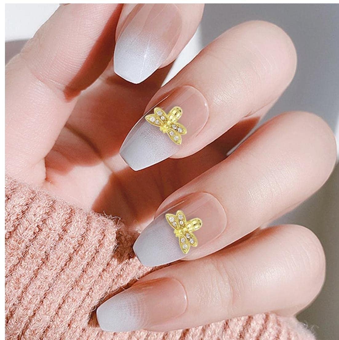 Металевий Шарм для Нігтів, 3D Позолочені Стрази Аксесуар для Дизайну, фото №3