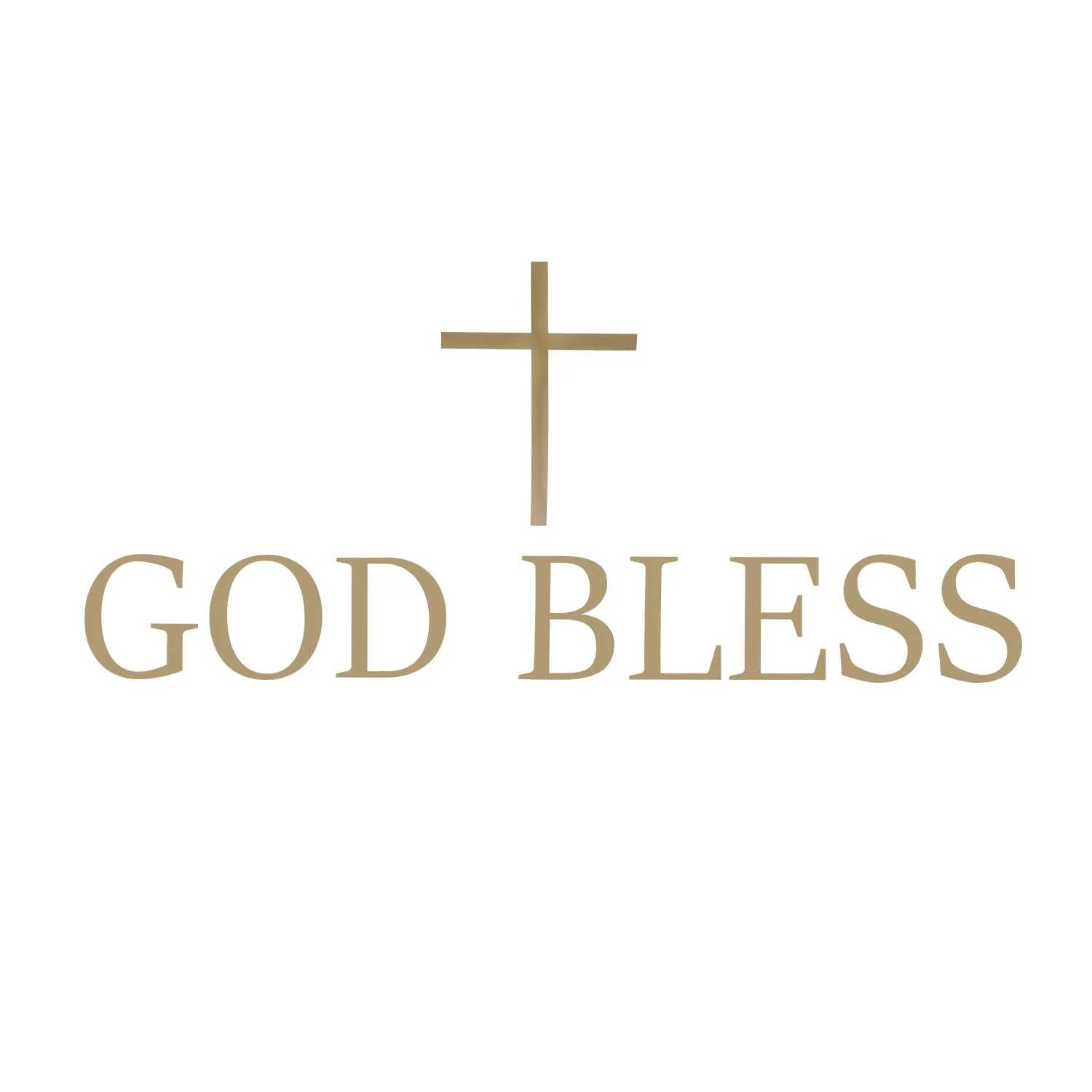 Наклейка на стіну God Bless з хрестом ПВХ 94 x 43 см, фото №1