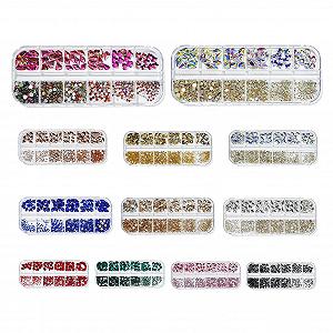 Наклейки для дизайна ногтей Разноцветные, 12 отделений/коробка, №5 synthetic.ua - Фото 1