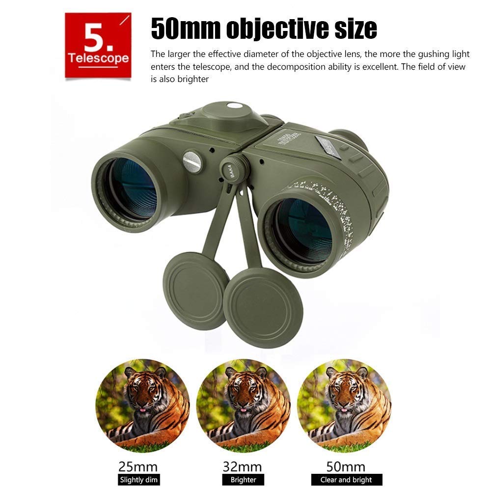 Бінокль QHYTL 10x50 Водонепроникний Анти-Фог FMC-Широкосмуговий HD, фото №5