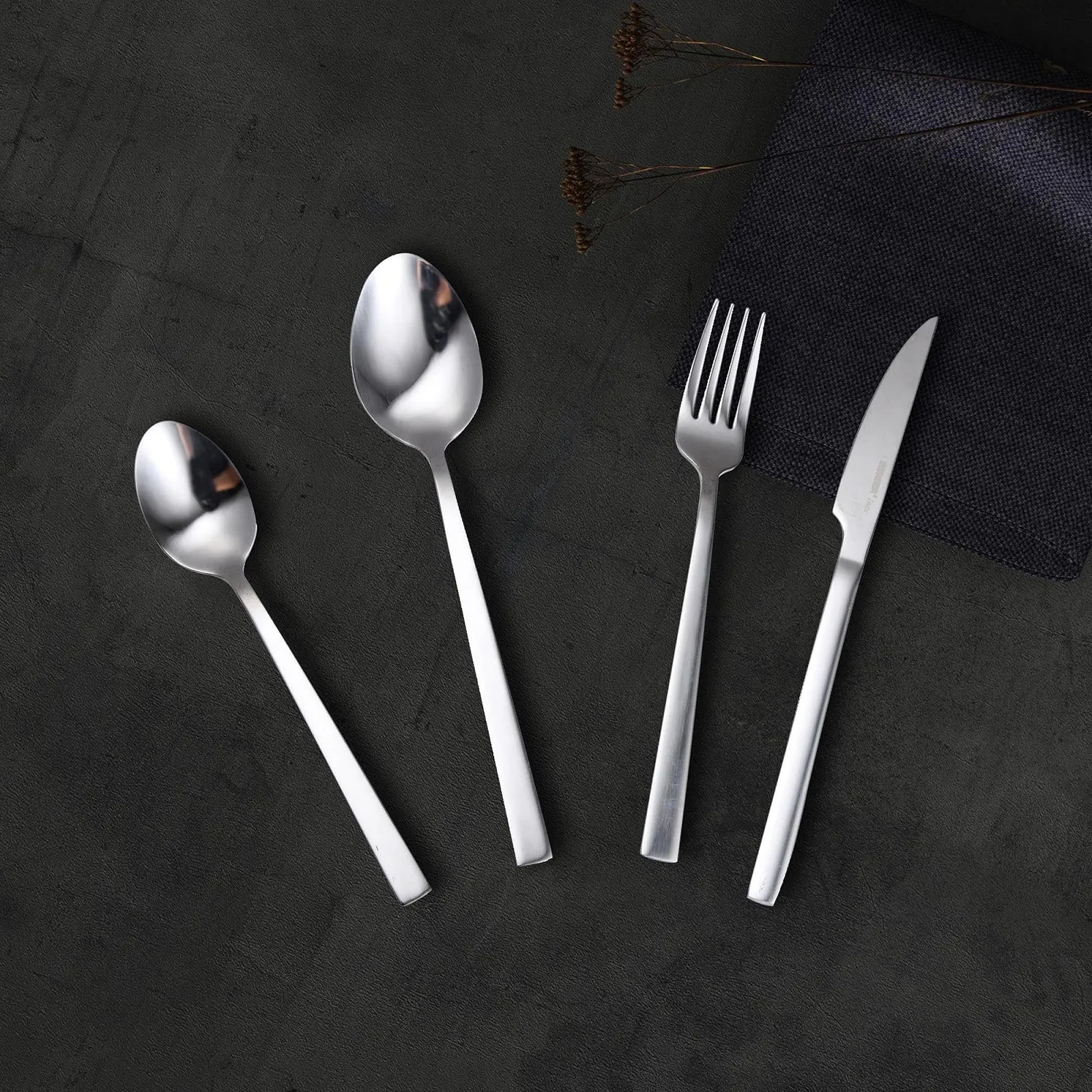 Набір столових приборів BERGNER BG-45194-MM, нержавіюча сталь, чорний, фото №9