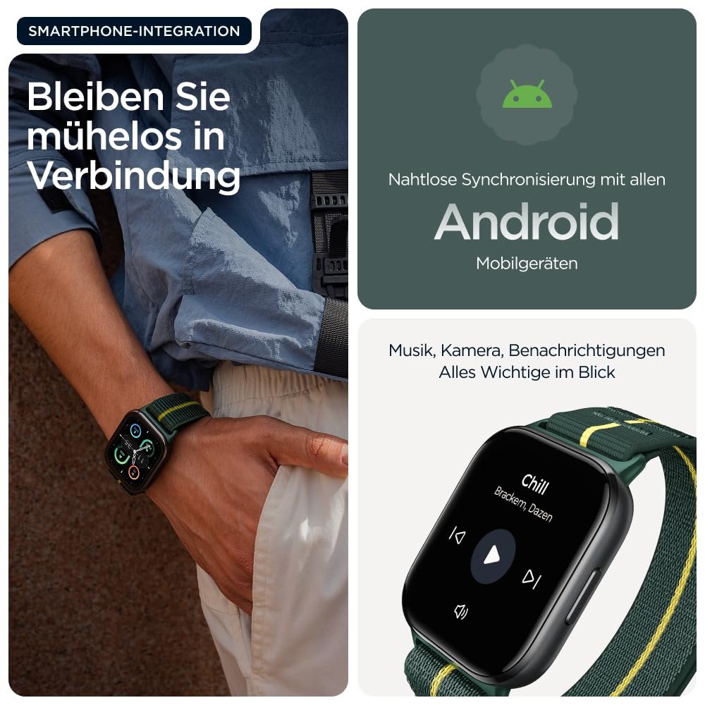 Смарт-часы Motorola Moto Watch Fit Функции фитнеса, Moto AI Control, 1,9-дюймовый OLED-дисплей, Gorilla Glass 3, IP68, до 16 дней автономной работы, BT, 32 ГБ/256 ГБ, Android, Trekking Green, фото №4