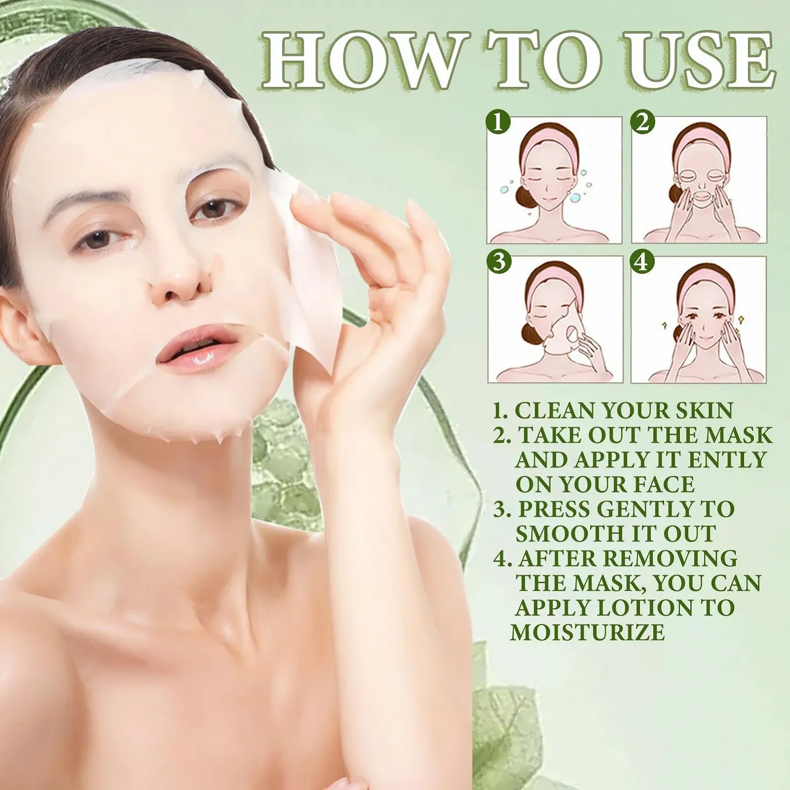 Тканевая маска Набор 12 штук Daily Care для лица Увлажняющие маски для различных потребностей кожи, Ниацинамид, Гиалуроновая кислота, Центелла азиатская Увлажняющая маска, фото №3