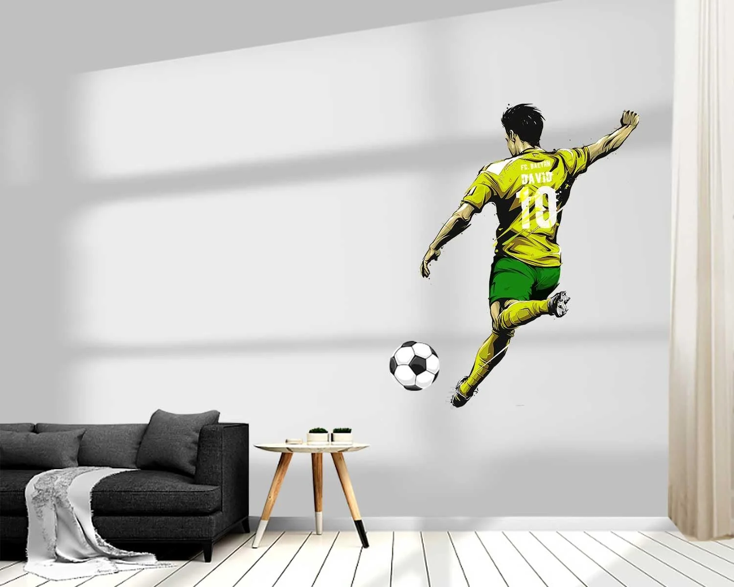 Наклейка на стіну WFB17 Football Player Personalised Club Name Number, фото №3