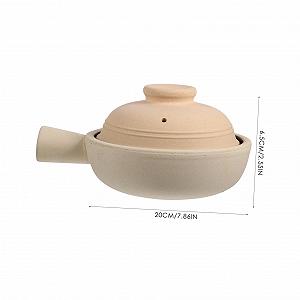 Кастрюля для запекания Керамическая с одной ручкой и крышкой Термостойкая synthetic.ua - Фото 1