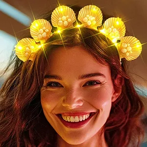 Обруч для волос с LED ракушками - Фото 1