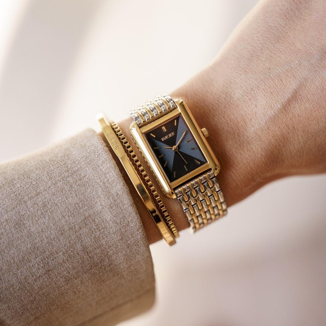 Женские Часы BURKER Olivia Квадратные Женские Часы Браслет из звеньев Нержавеющая Сталь Аналоговые Кварцевые 3 ATM Водонепроницаемые - 29 мм - Черный Золотой Серебряный, фото №5 Женские Часы BURKER Olivia Квадратные Женские Часы Браслет из звеньев Нержавеющая Сталь Аналоговые Кварцевые 3 ATM Водонепроницаемые - 29 мм - Черный Золотой Серебряный, фото №5