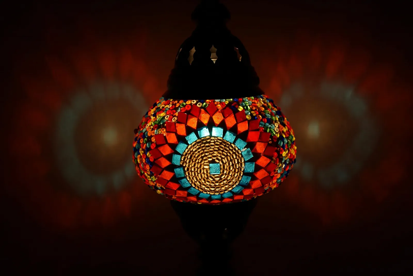 Настільна лампа Samarkand Lights M Мозаїчна Східна Різнокольорове коло, фото №2