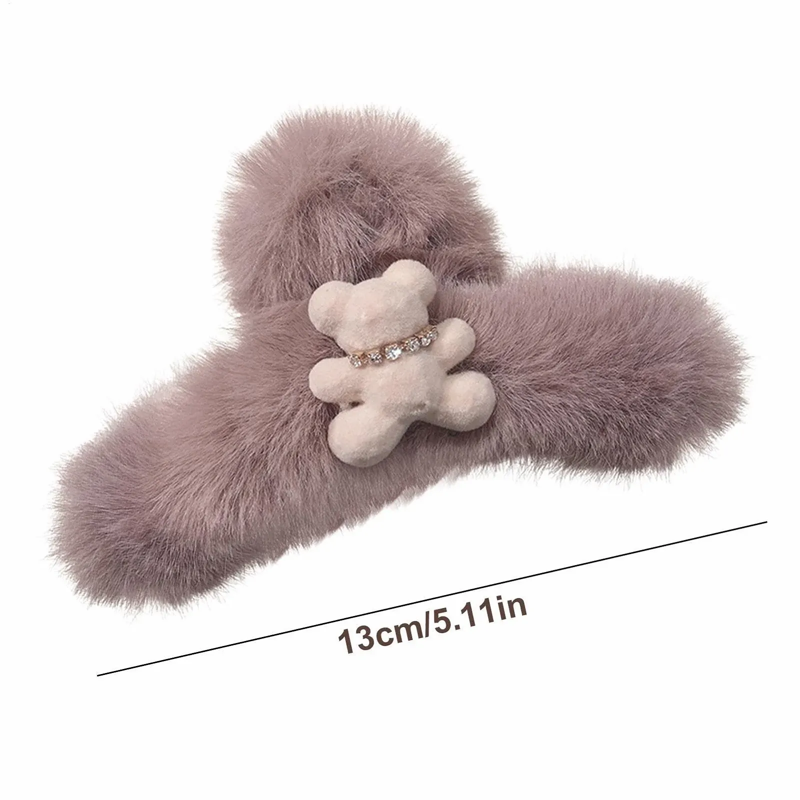 Плюшевый зажим для волос hoto Медведь Бежевый, фото №6 Плюшевый зажим для волос hoto Медведь Бежевый, фото №6