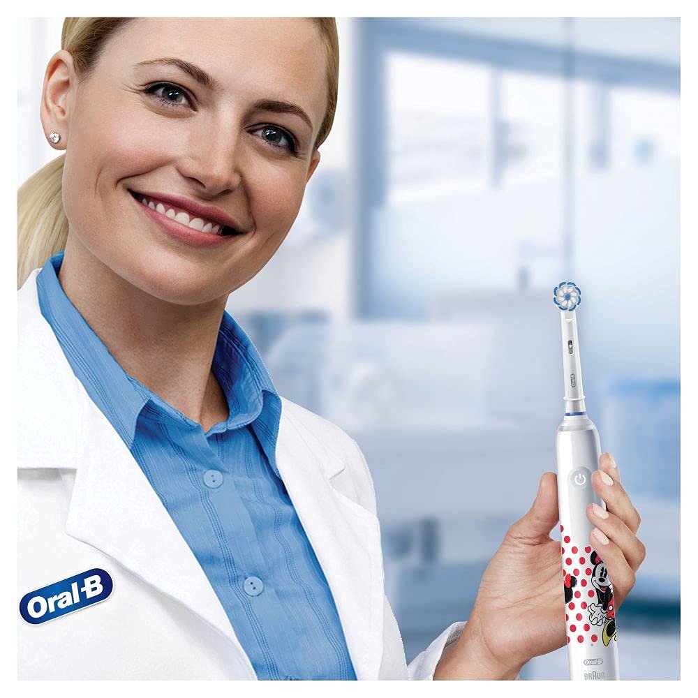 Електрична зубна щітка Oral-B Junior Minnie Mouse від 6 років 2 режими Біла 1 шт., фото №6