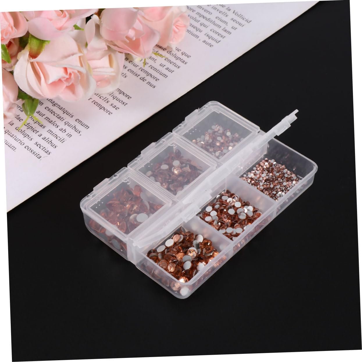Стразы для ногтей FRCOLOR Стеклянные стразы Плоская задняя часть Цвет шампанского Дизайн ногтей DIY Украшения для ногтей Одежда Обувь Мобильные аксессуары Маникюрные принадлежности, фото №3