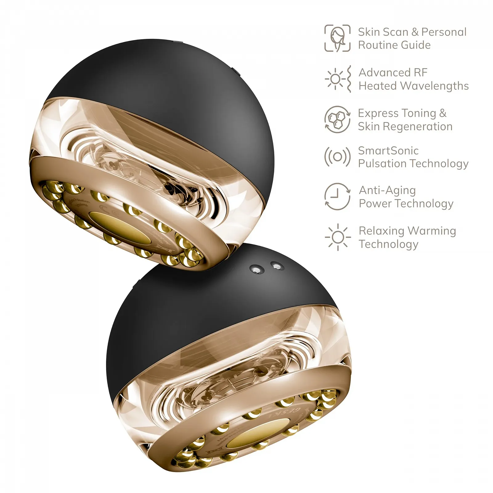 Масажер для підтяжки шкіри GESKE SmartAppGuided 6 in 1 RF SmartSonic Heat Technology, фото №4