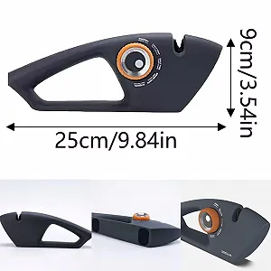 Ручна точилка для ножів 5-в-1 регульована алмазна та керамічна для ножиць та хлібних ножів synthetic.ua - Фото 1