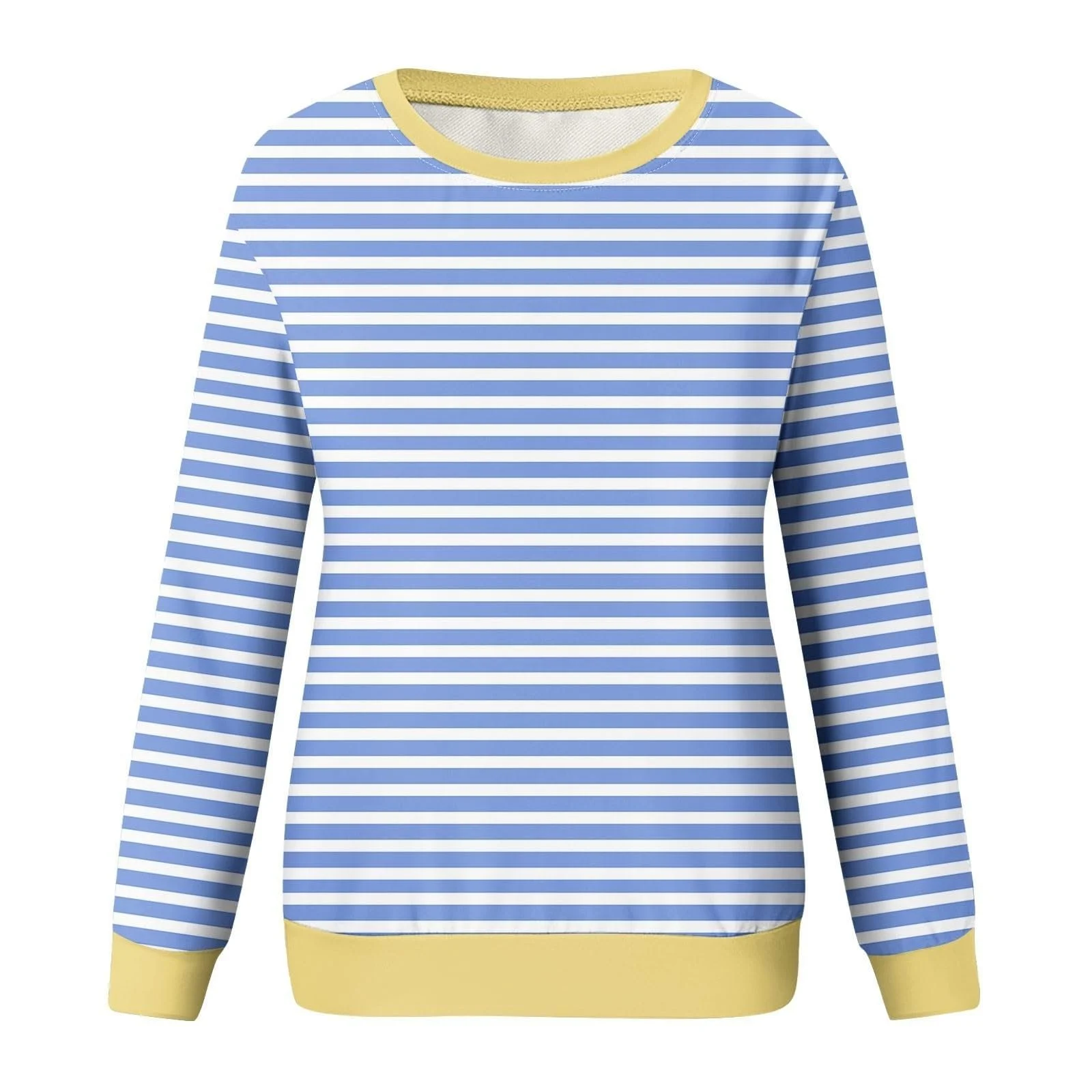 Жіночий Легкий Світшот у Смужку з Круглим Вирізом, фото №2