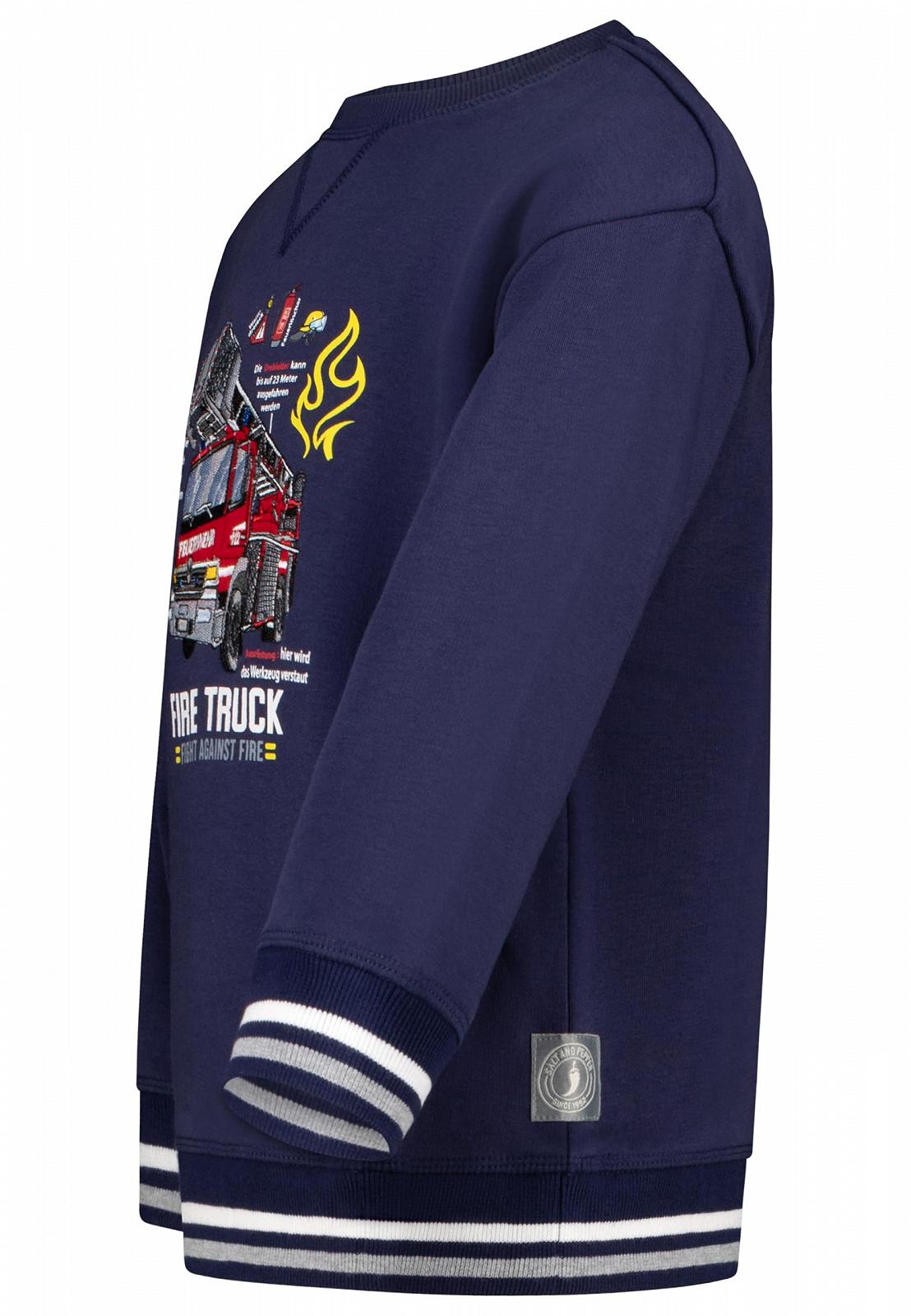Толстовка SALT AND PEPPER для хлопчиків з вишивкою пожежної бригади, фото №3