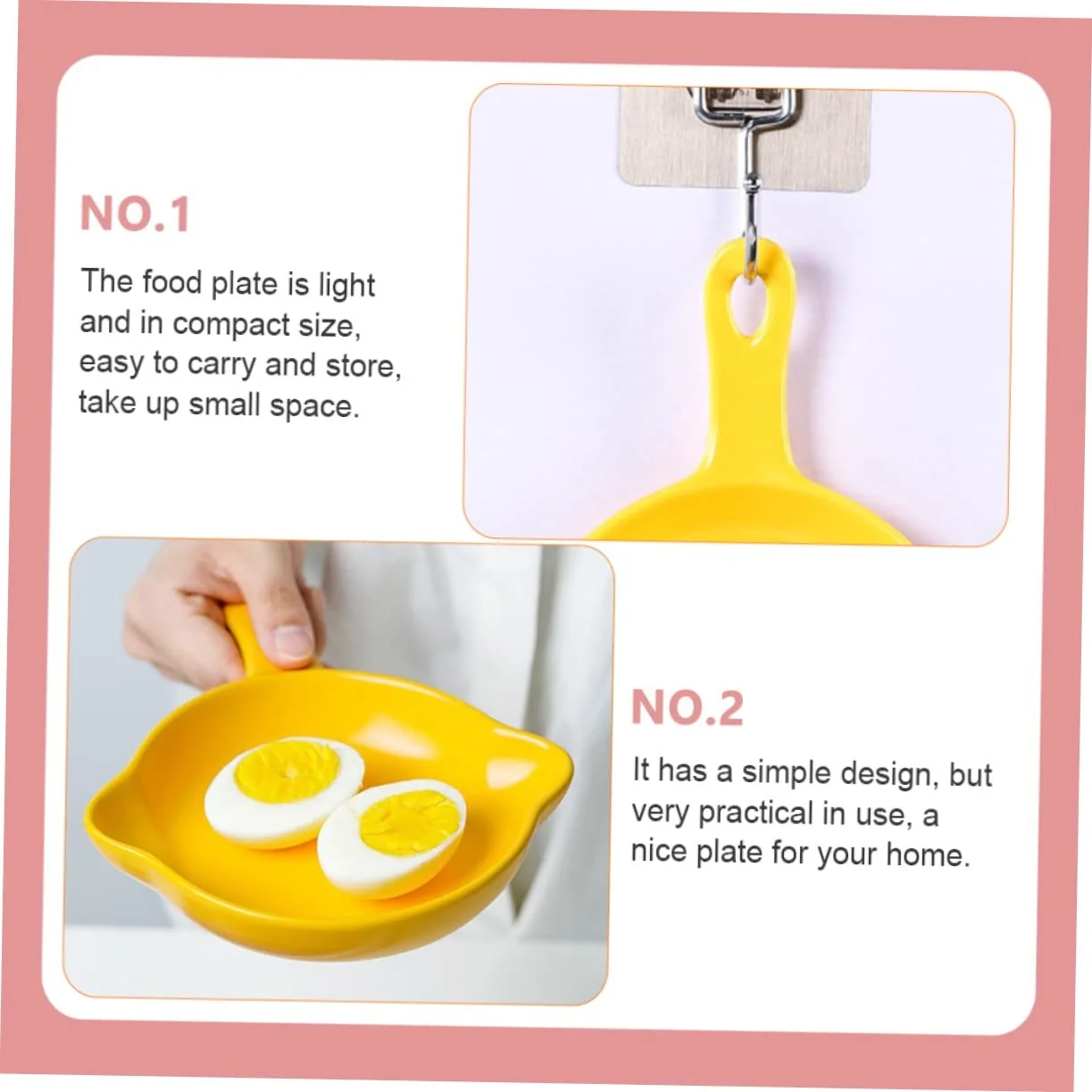 Форми для запікання керамічні GALPADA з ручкою набір 2 шт. креативні для пасти та сервірування, фото №3