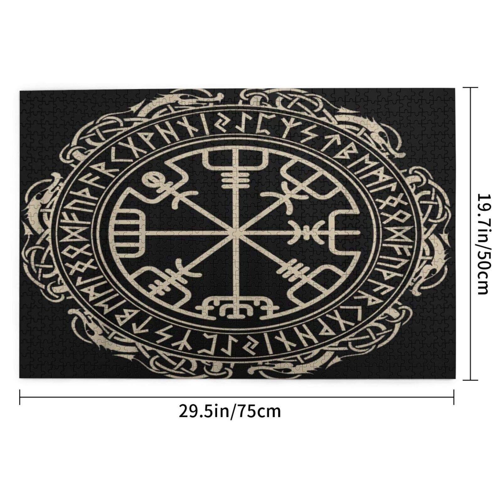 Пазл Кельтский магический компас рун Викингов 1000 элементов Черный, фото №5 Пазл Кельтский магический компас рун Викингов 1000 элементов Черный, фото №5