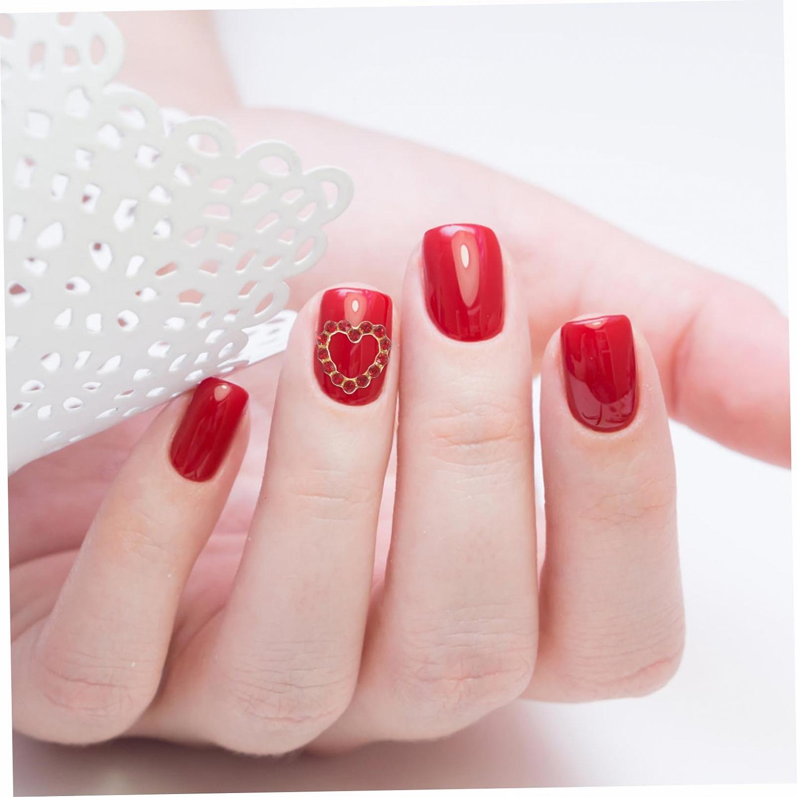 Стрази Beavorty Прикраса для нігтів Серце 60 шт. Різнокольорові кристали, фото №9